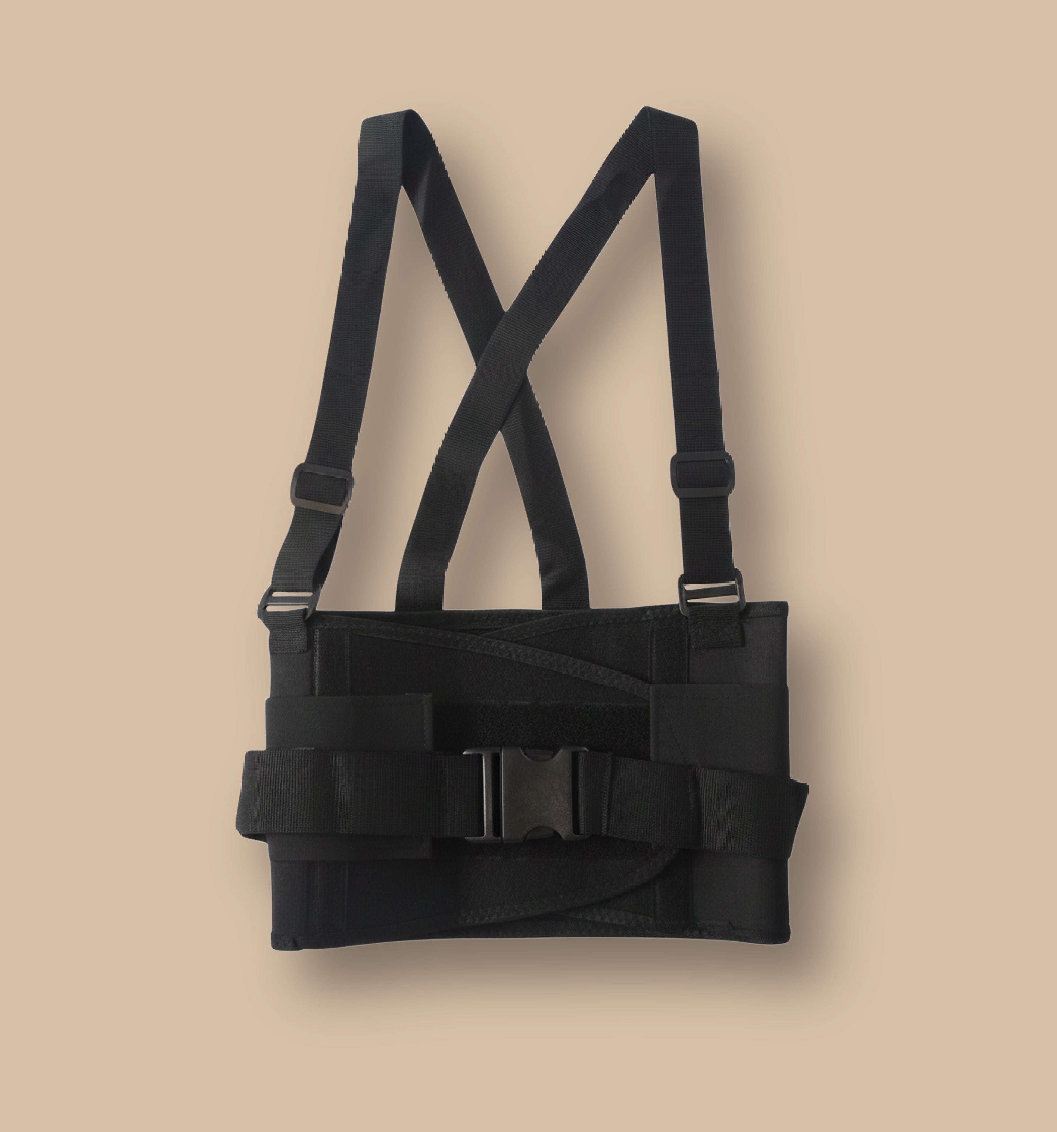 FAJA ERGONÓMICA DE SOPORTE LUMBAR CON TIRANTES