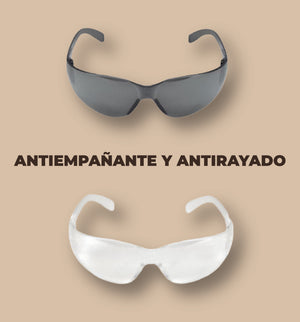 LENTE DE PROTECCIÓN ANTIEMPAÑANTE Y ANTIRAYADO PARA USO CONTINUO